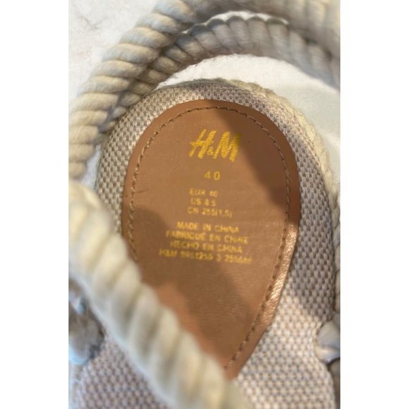 H and M Twisted Rope Sandals Size 8.5 - Picture 2 of 5